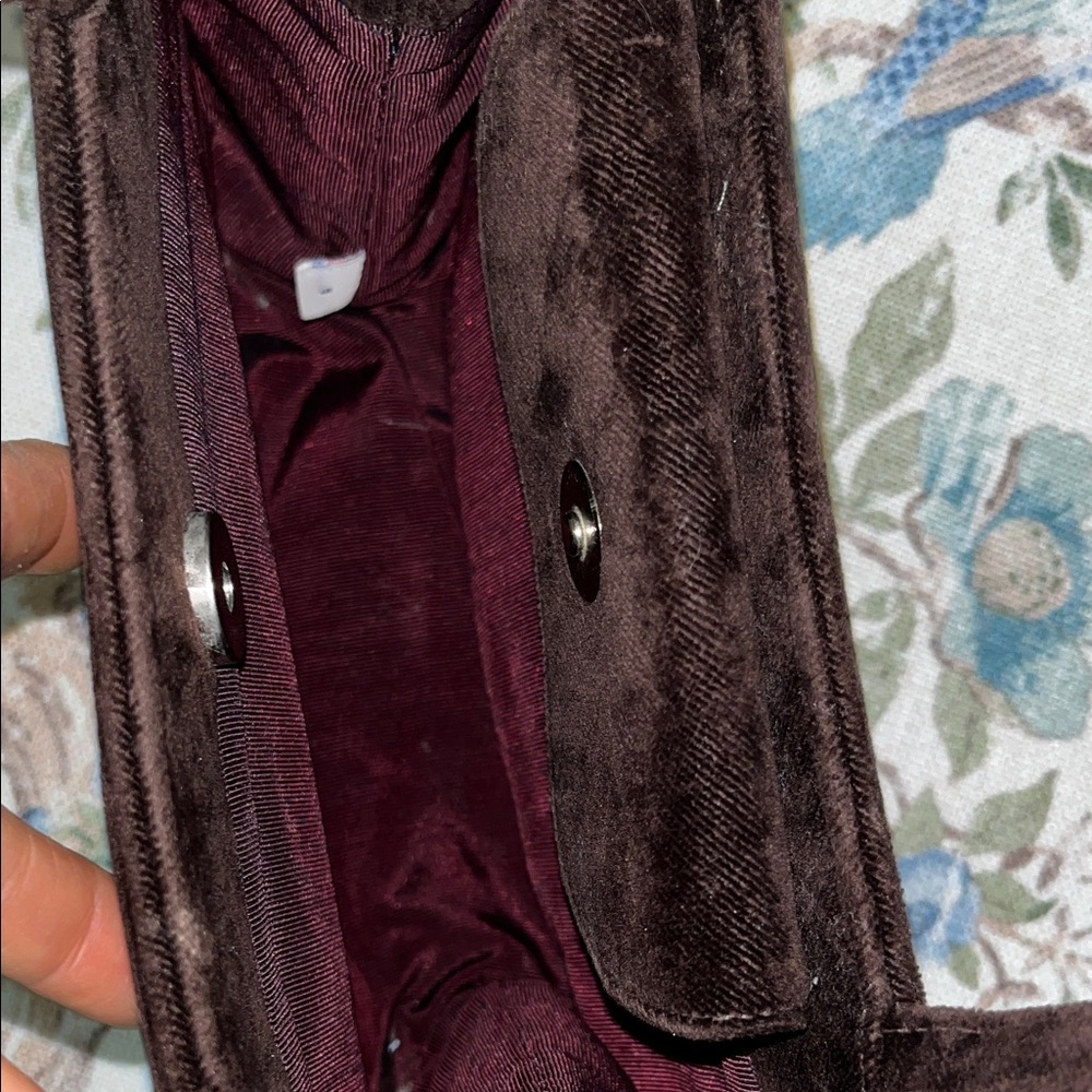 Vintage Kate Spade Dark Brown Velvet handbag - Picture 4 of 5